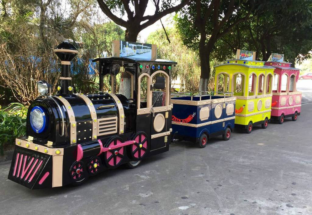 山丹景区广商场无轨观光小火车电动儿童游乐设备小火车可坐人户外玩具